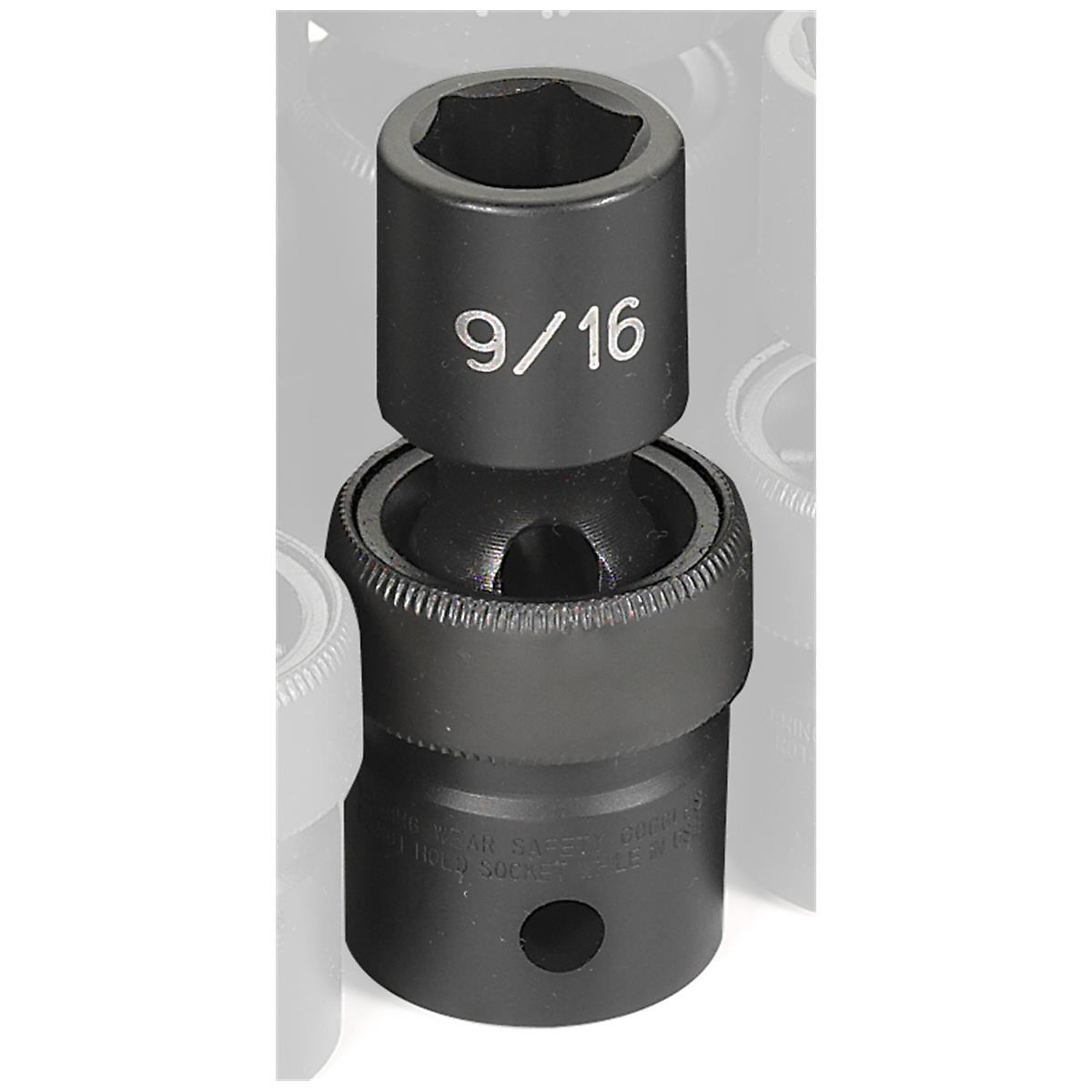 Grey Pneumatic Impact Universal Socket — 9/16in., 1/2in. Drive, 6-Point, Model# GRE2018U